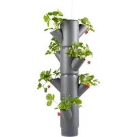 Gusta Garden Sissi STRAWBERRY Selbstbewässerungstopf zum Aufhängen, 4 Etagen,