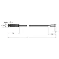Turck 6625553 Sensor-/Aktor-Anschlussleitung 2 m Polzahl Sensoren: 4 1