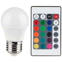 V-Tac RGB LED E27 Leuchtmittel dimmbar mit Fernbedienung Kugel