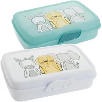 2friends 3friends Brotdose Kinder mit Fächern 2er Set, Lunchbox