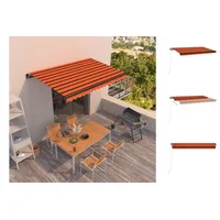 VidaXL Gelenkarmmarkise Einziehbar 450x350 cm Orange und Braun