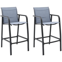 VidaXL Gartenstuhl 63 x 94 x 21,5 cm grau