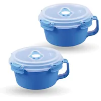 BestLivings Frischhaltebox 0,85L Frühstücksschale im Set Blau 2er Pack
