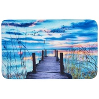 WCShop24 Badteppich Sunset Blau 70 x 110 cm