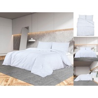 VidaXL Bettwäsche-Set Weiß 240x220 cm Leichte Mikrofaser