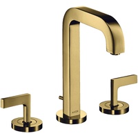 Hansgrohe Axor Citterio 3-Loch Waschtischarmatur 170, Zugstangen-Ablaufgarnitur, Auslauf 140mm,