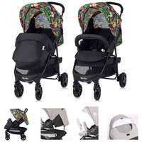 Lorelli Kinderwagen Buggy Martina Fußabdeckung, Frontbügel abnehmbar, Sonnendach bunt