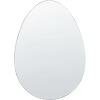 Beliani Wandspiegel Silber Oval, 50 cm Spiegel, Wandspiegel