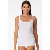 SCHIESSER Spaghettitop Pure Rib in Weiß | Gr.: 44