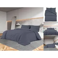VidaXL Bettwäsche-Set Anthrazit 240x220 cm aus Mikrofaser