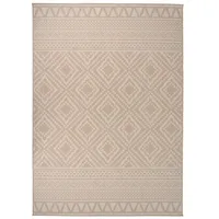 VidaXL Outdoor-Teppich Flachgewebe 120x170 cm Braun Gestreift
