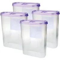 BestLivings Frischhaltebox Schüttdose 2,8 Liter 4er Pack Lila