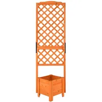Goplus 180cm Blumenkasten mit Rankgitter, Hochbeet mit Spalier, Pflanzkasten
