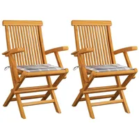 VidaXL Gartenstuhl 60 x 60 x 89 cm grau