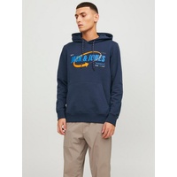 JACK & JONES Kapuzensweatshirt JCOBLACK SWEAT HOOD CH blau