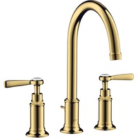Hansgrohe Montreux 3-Loch Waschtischarmatur Polished Gold Optic