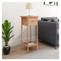 VidaXL Beistelltisch mit Schublade 25x25x60 cm Massivholz Nussbaum