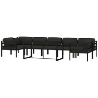 VidaXL 8-tlg. Garten-Lounge-Set mit Kissen Aluminium Anthrazit