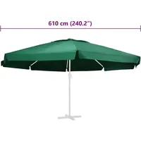 VidaXL Ersatzbezug Sonnenschirm Polyester 610 cm Grün