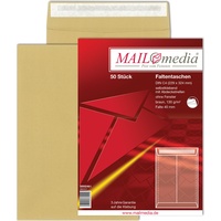 MAILmedia Faltentaschen C4 braun 50 Stück