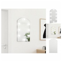VidaXL Spiegel mit LED-Leuchten 70x40 cm Glas Bogenförmig