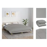 VidaXL Gewichtsdecke Grau 200x200 cm 9 kg Stoff