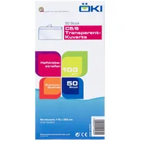ÖKI Briefumschläge DIN lang ohne Fenster transparent haftklebend 50