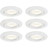 ETC Shop Einbaustrahler 6er Set weiß Metall