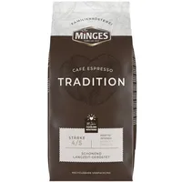 Minges Café Espresso Tradition Kaffeebohnen, Arabica- und Robustabohnen kräftig,