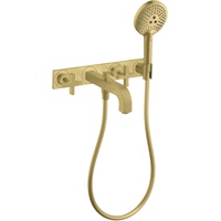 Hansgrohe Axor Citterio 3-Loch Wannenarmatur mit Kreuzgriffen und Platte