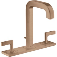 Hansgrohe Axor Citterio 3-Loch Waschtischarmatur 170, Zugstangen-Ablaufgarnitur, Auslauf 140mm,