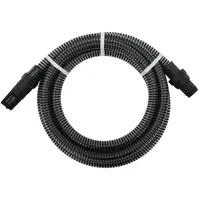 VidaXL Saugschlauch mit PVC-Anschlüssen Schwarz 1" 7 m PVC