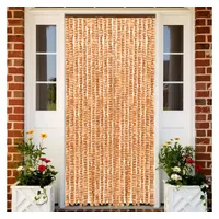 VidaXL Insektenschutz-Vorhang Ocker und Weiß 56x185 cm Chenille