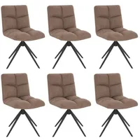 Home Deluxe Esszimmerstuhl drehbar 6er Set NODA – Webstoff