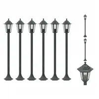 VidaXL Garten-Pollerleuchte 6 Stk. E27 110 cm Aluminium Dunkelgrün