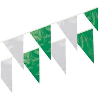 Papstar Wimpelkette, Folie 10 m grün/weiss wetterfest