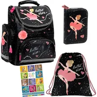 Goldkids Ballerina Tänzerin Schulranzen 4er Set Ranzen Tornister Federmappe