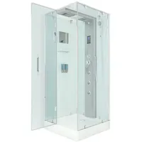 AcquaVapore Dampfdusche Duschtempel Sauna Dusche Duschkabine D38-00L2 80x80 cm