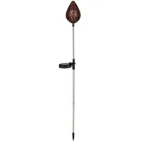 GLOBO Solarleuchte Edelstahl 85 cm Schwarz Matt