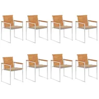 VidaXL Gartenstuhl 8 St. mit Kissen 8 x 8