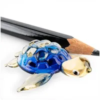 SIKORA 07S Mini Glasfigur Wasserschildkröte L ca. 3,0 cm