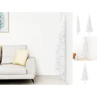 VidaXL Künstlicher Halb-Weihnachtsbaum mit Ständer Schlank Weiß 180 cm