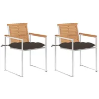 VidaXL Gartenstuhl 60 x 60 x 85 cm taupe