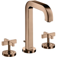 Hansgrohe Axor Citterio 3-Loch Waschtischarmatur 170, Zugstangen-Ablaufgarnitur, Auslauf 140mm,