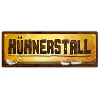 Trendaffe Hühnerstall Metallschild XL mit Hühner Motiv