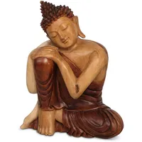 Livasia Buddha Figur aus Holz 30cm hoch – Balinesische