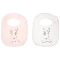 KIKKABOO Babylatz Frottee 2-teiliges Set, Lätzchen, Druckknopf, 100% Baumwolle,