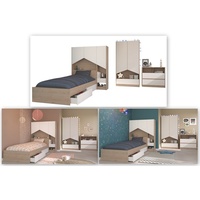 Parisot Jugendzimmer-Set PARISOT, weiß (eiche, weiß), Schlafzimmermöbel-Sets