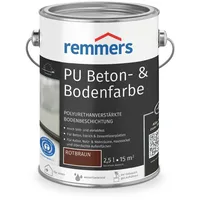 Remmers PU Beton- und Bodenfarbe, rotbraun, seidenmatt, 2,5 Liter,