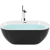 Beliani Beliani, Badewanne, schwarz oval 80x59x170 cm, Badezimmer,,Badewannen